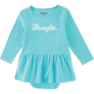 Girls Wrangler Teal Ruffle Bodysuit 6-9M